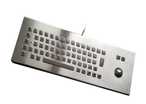 Buy cheap Movable Metal Mechanical Keyboard With Trackball , Dust Proof Stainless Steel Keyboard from wholesalers