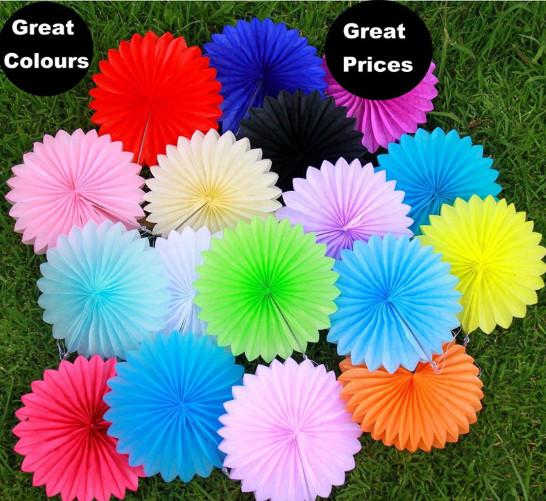 Paper folding fan wedding party decoration background paper fan flower color by