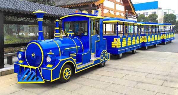 Buy cheap 62 Seats Electric Trackless Train Trackless / Outdoor Tourist Train with Lithium Battery from wholesalers