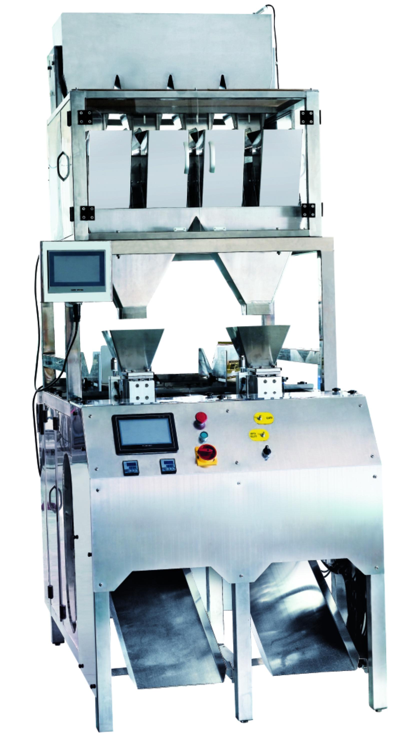 6500 Gram 2 Head Linear Weigher Machine For Seeds Nuts Powder Granule Grains Sugar