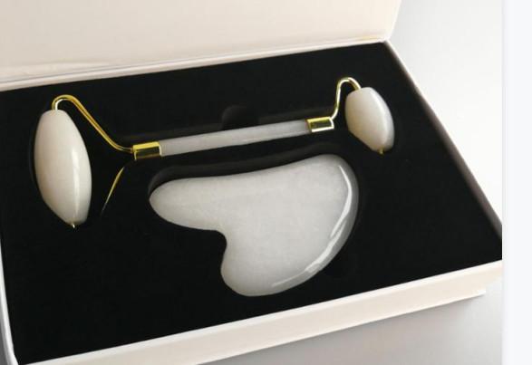 Buy cheap White jade roller gua sha set from wholesalers