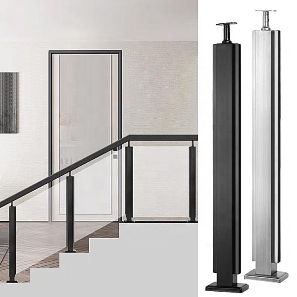 Buy cheap 304 316 Stainless Steel Balustrade Posts , Stainless Steel Glass Railing Posts Easy Install Balcony Tempered Glass Balcony Posts from wholesalers