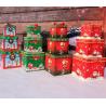 Buy cheap Lid And Base Christmas Cardboard Gift Boxes Christmas Decorations Box With Ribbon from wholesalers