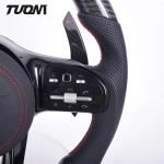 Black Leather Mercedes Benz Steering Wheel Carbon Fiber Car Accessories