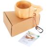 Buy cheap Eco Friendly Oak Wooden Drinking Cups 2.5 inch Height Lightweight With Carabiner from wholesalers