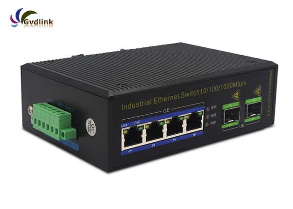 Buy cheap 2 Gigabit SFP Slot 4 Port Fiber Optic POE Switch from wholesalers