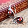 Buy cheap Thai Vintage Sterling Silver 10mm Round Red Garnet Hoop Earrings (E11061RED) from wholesalers
