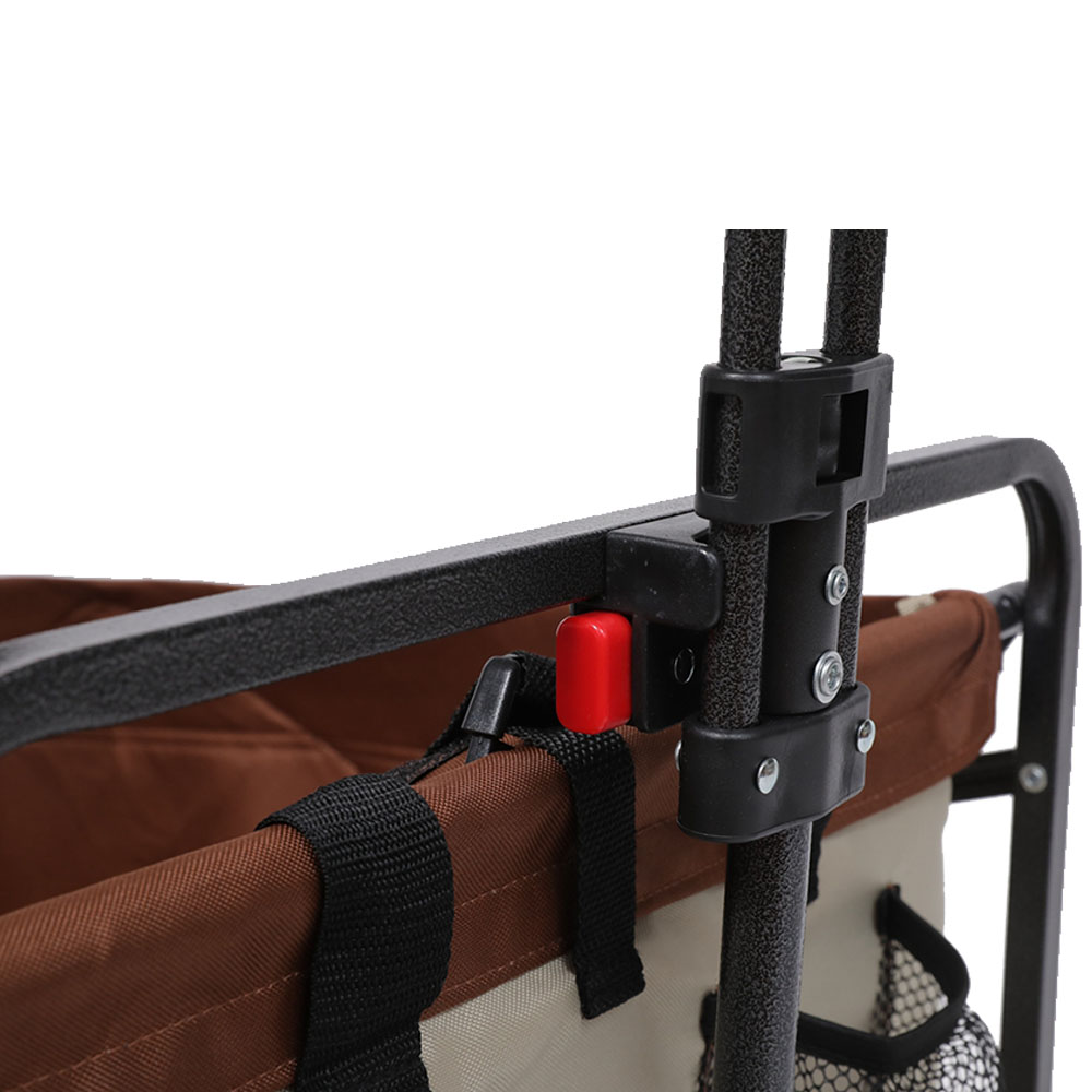 Sturdy and Lightweight Ergonomic Handle Folding Cart for Camping and Garden