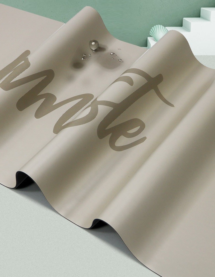 5mm Printed Pu Custom Eco Friendly PU Rubber Pilates Yoga Mat With Namaste Logo
