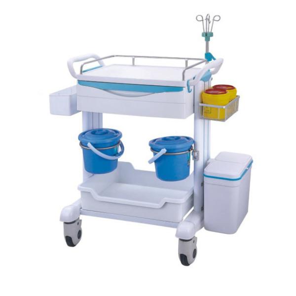 Buy cheap Sickroom Nursery Medical Instrument Trolley 1100*640*1000mm With Trash Medicine Box from wholesalers