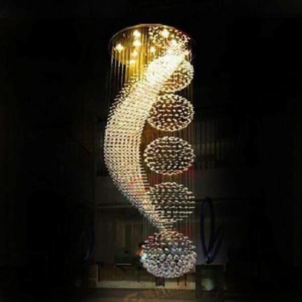 Buy cheap New modern spiral design K9 chandelier LED crystal lights large chandeliers(WH-NC-25) from wholesalers