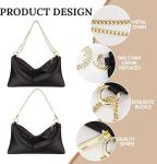 Women’s Satin Evening Bag Clutch Purse Handbag for Women Wedding Shoulder Bag