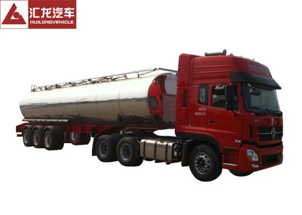 Buy cheap Food Grade Milk Tank Trailer Dual Line Brake System Automatic Flux Valve from wholesalers