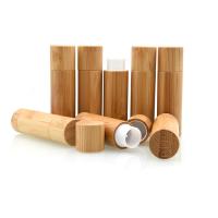 Buy cheap 5g lipstick tube natural bamboo cosmetic packaging lip balm container make up product