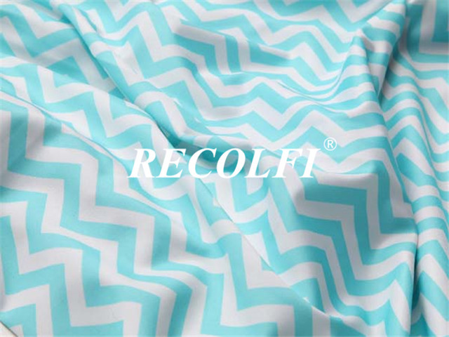 Printing Ocean Retro Polyester Knit Fabric Seamless Glossy Soft Feel