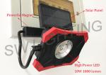 Outdoor LED Solar Work Light , Red DC Charging Solar Rechargeable Light