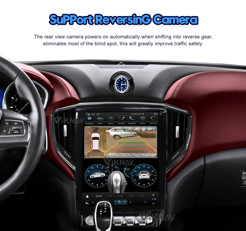 12.1 Inch Carplay Aftermarket Radio GBL Maserati Head Unit 2014 2015 2016 IPS DVR WiFi Carplay