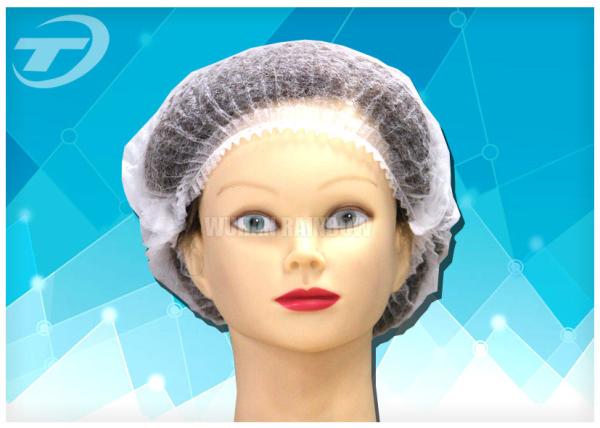 Buy cheap nonwoven MOB cap 21 " single or double elastic , white , blue , green from wholesalers