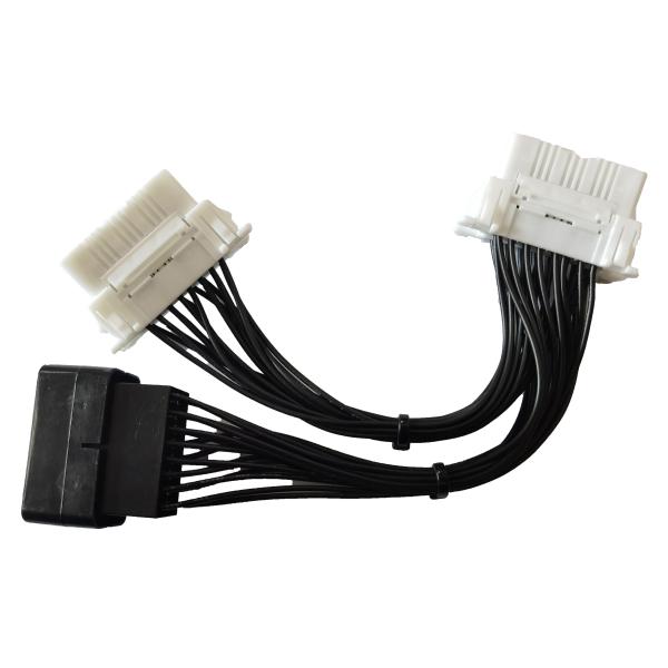 Buy cheap 1 To 2 Y Female Extension Obdii 16 Pin , automotive Obd Y Splitter Cable from wholesalers