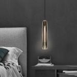 Europe Gold Crystal Vertical Pendant Light Lighting for Living Dining Room