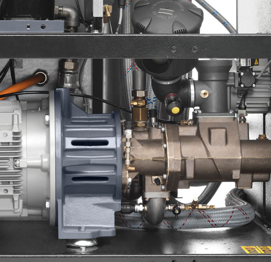 Oil Free Atlas Screw Air Compressor with LZ Premium Piston 230V 400V Voltage