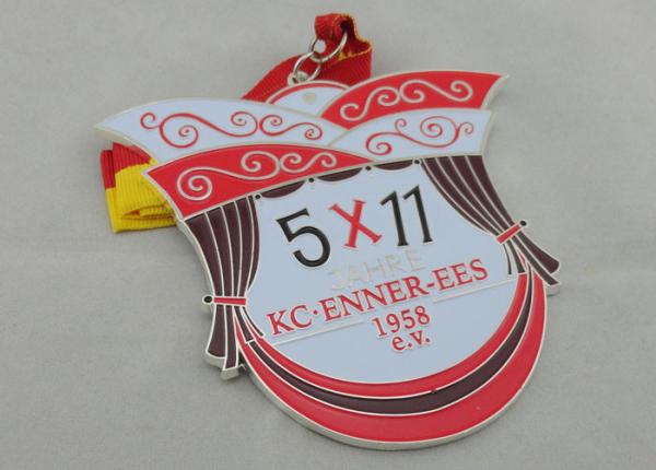 Buy cheap Two Color Printing Ribbon Medals Die Casting , Nickel Plating from wholesalers