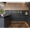 Buy cheap 18mm Walnut Wood Modern Modular Kitchen Cabinets 3D Customized from wholesalers