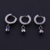 Buy cheap Latest Designs Surgical Steel Small Crystal Huggie Jewelry Hoop Earrings Women For Girls from wholesalers