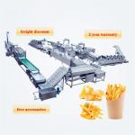 Full Automatic Potato Chips Line Stainelss Steel 45KW French Fries Processing