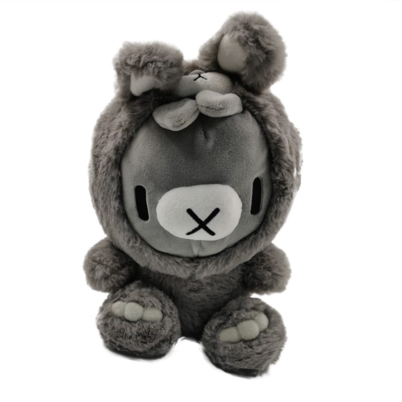 Height 11CM-30CM Small Grey Rabbit Plush Toy Personalized Stuffed Animals