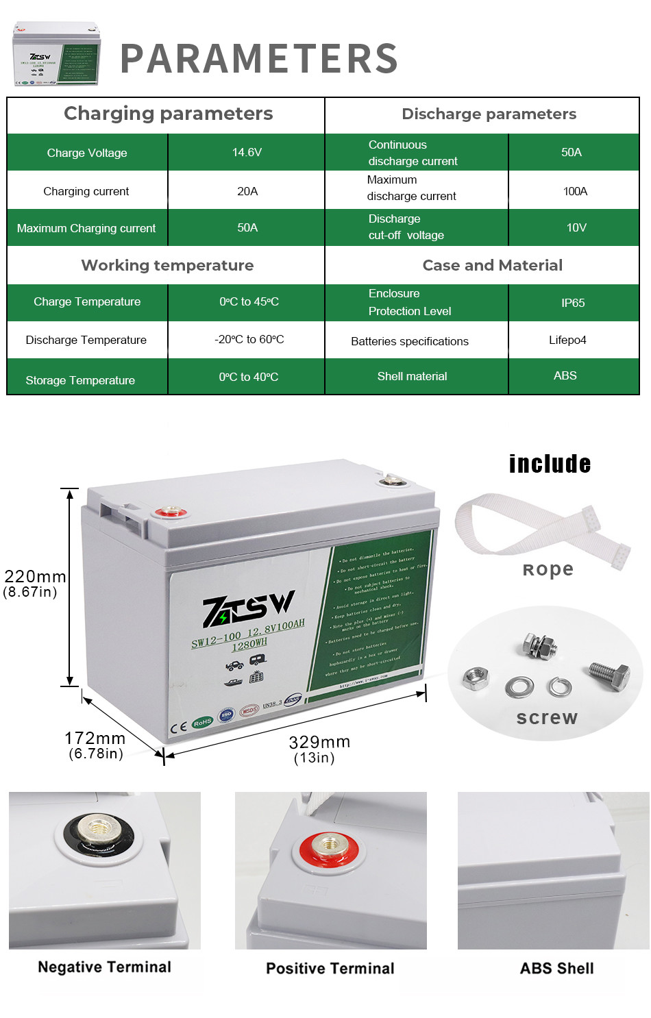 IP65 lifepo4 battery pack 12V 100ah lithium iron battery 100ah lifepo4 battery pack