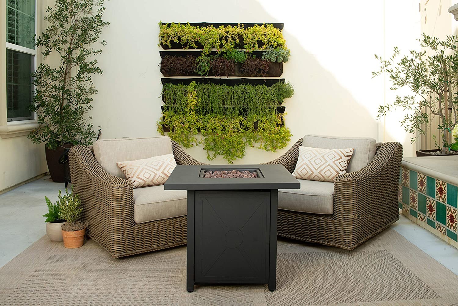 50000 Btu Outdoor Gas Firepit Brazier Table Customized Size And Color