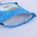 Blue Sports Drawstring Bags Personalized , Small Promotional Drawstring