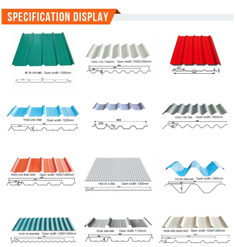 ASTM Standard 0 Gauge/0.3mm Color Coated Galvanized Corrugated Steel Sheet for Cutting