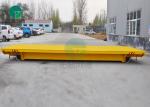 Electric Flatbed Battery Operated Machine Parts Handling Cart On Rail
