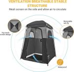 167*167*218CM Black Polyester Portable UV Protected Pop Up Privacy Tents With