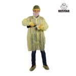 Small Blue Yellow PP Disposable Lab Coat Jackets For Dental 65g/m2
