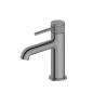 Buy cheap Single Lever Basin Mixer Tap Faucet Bathroom Gun Metal Brass Annular Knurl Handle from wholesalers