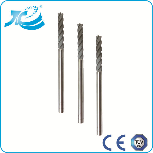 Solid Carbide Four Flute End Mill , Square 45 Helix High Hardness End Mill