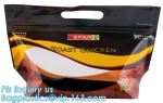 Anti Fog Material Resealabele Plastic Hot Chicken Bag, slide zipper pet