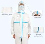 Buy cheap PP PE SMS Disposable Coverall Suit Excellent Liquid Penetration Resistance from wholesalers