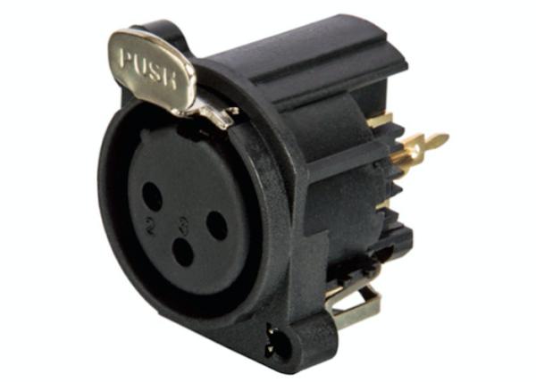 Buy cheap 3 Pin Female Panel Mount Connectors / Plastic Cable XLR Female Socket from wholesalers