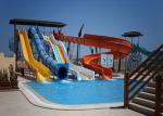 Adult Or Children Combined Spiral Water Slide / Water Park Equipment