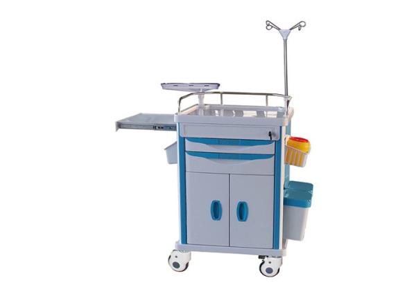 Buy cheap Five Drawers Medical ABS Emergency Trolley With CPR Board IV pole from wholesalers
