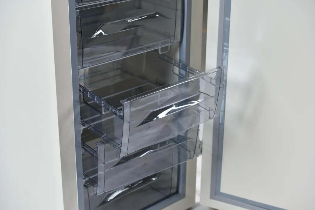 Energy Saving -40 Degrees Upright 278 Liters Medical Deep Freezer with Multi Drawers