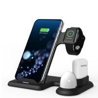 Buy cheap Desktop 4 In 1 15W Multi Function Wireless Charger Night Light Station product