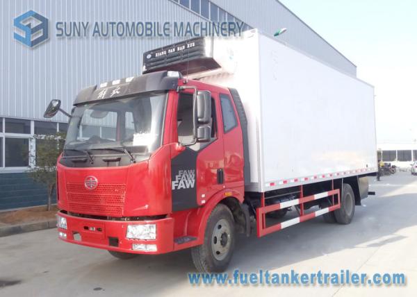 Buy cheap 180 HP FAW J6 4x2 Refrigerator Van Truck Load 10T Box Volume 30 Cubic from wholesalers