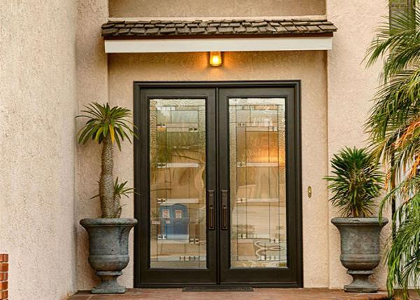 Buy cheap Anti Deformation Exterior Wood Doors With Glass , Simple Main Door Designs For Home from wholesalers