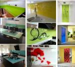 3mm-19mm Colored Black Lacquered Glass Kitchen Splash Back Glass Custom