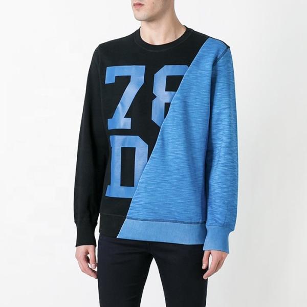 Color Contrast Mens Hoodies And Sweatshirts Size S - 3XL Polyester / Cotton